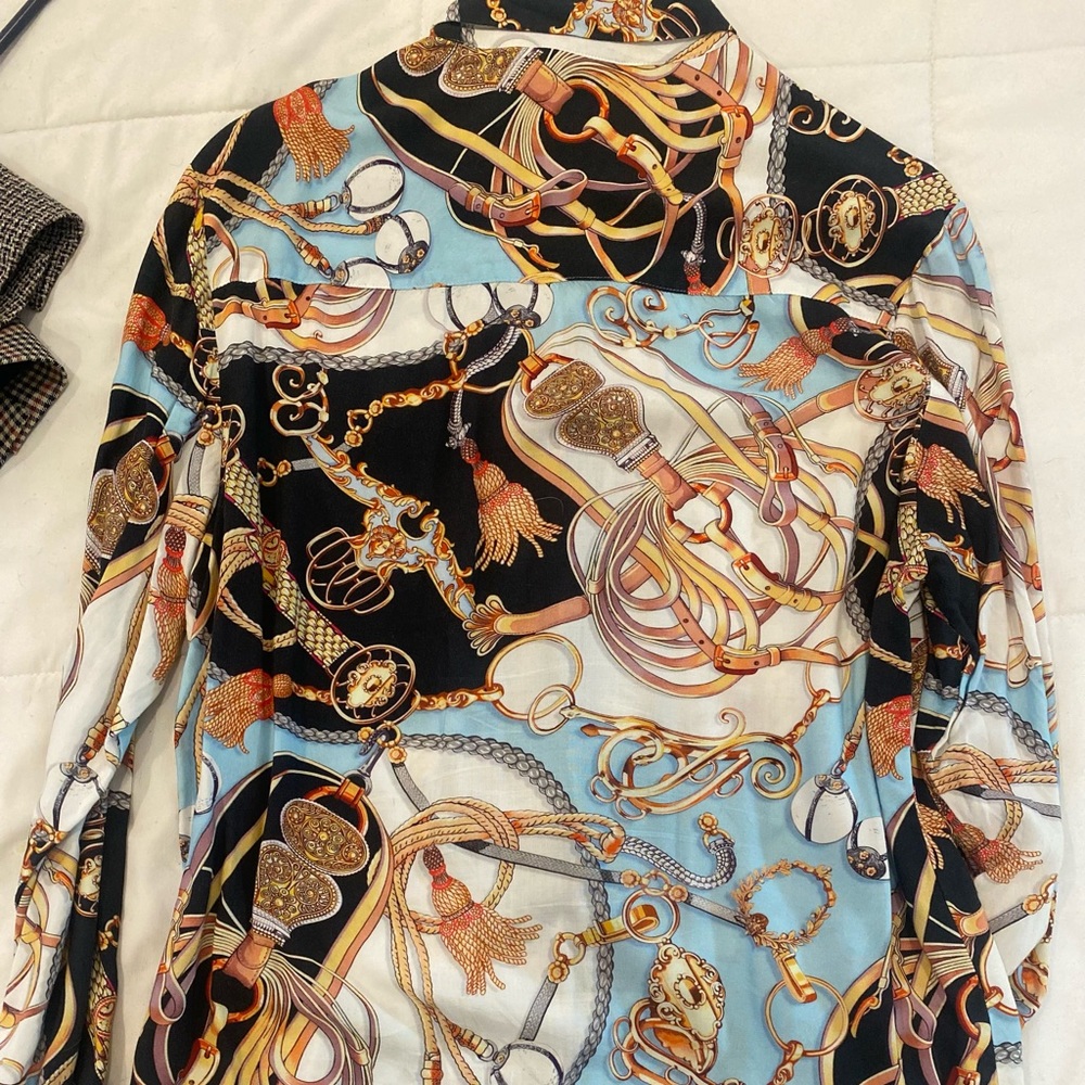 SOLD—-long sleeve viscous shirt